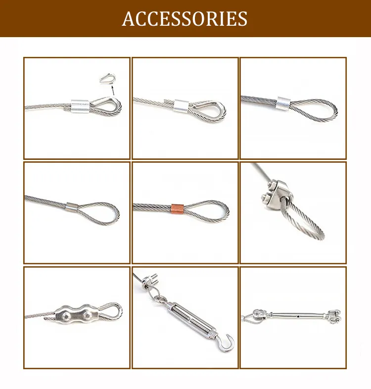 304 1mm 2mm Stainless Steel Wire Rope Wholesale for Fence Wire Mesh