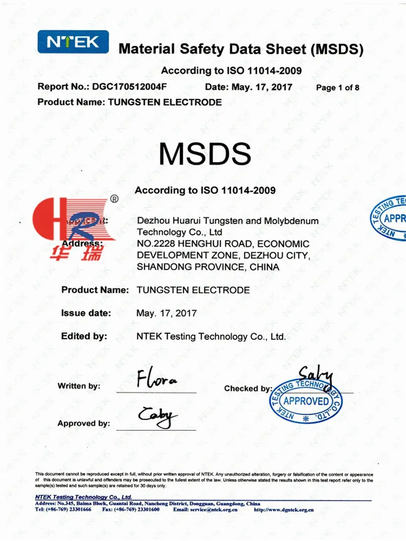 2% Thoriated Wolfram Electrode for TIG Welding Wt20