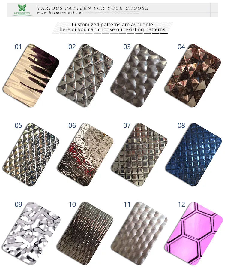 304 Stainless Steel Sheet Construction Materials Stamping for Wall Panel