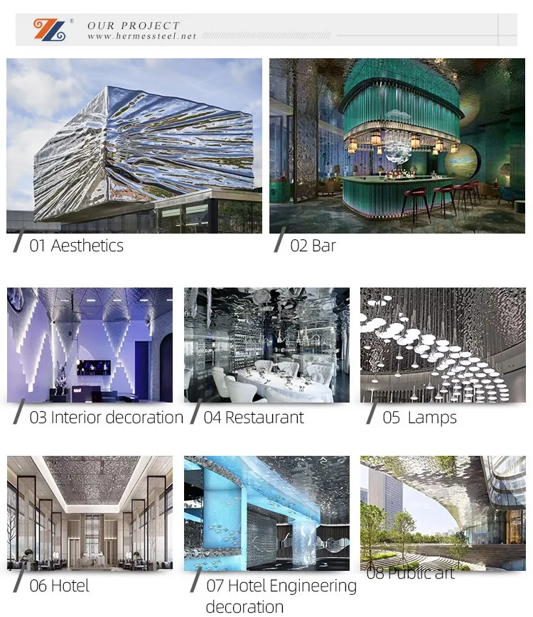 304 Stamping Stainless Steel Like Real 3D for Interior External Sign Background