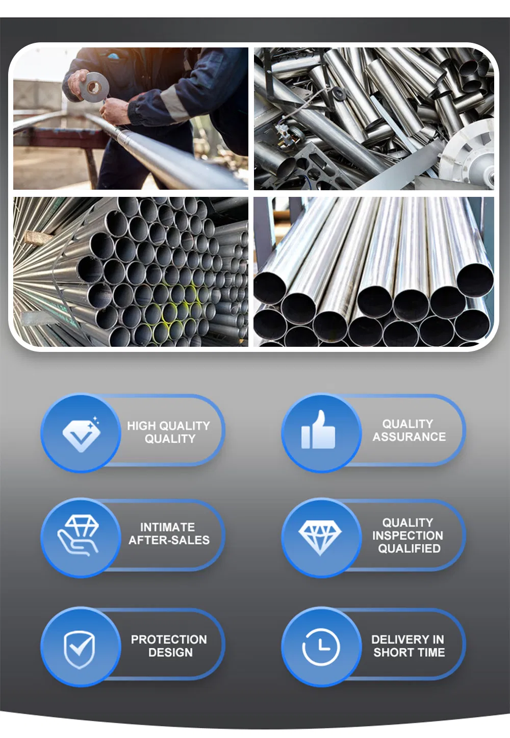 ASTM A249 En 10217-7 Austenitic Stainless Steel Welded Tube Manufacturer