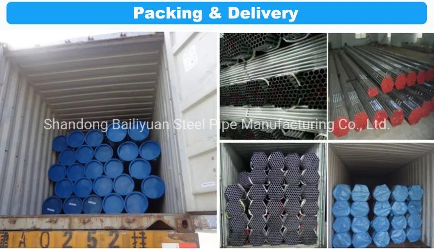 ASTM A53 Construction Materials Schedule 40 2mm Thickness Galvanized Steel Pipe