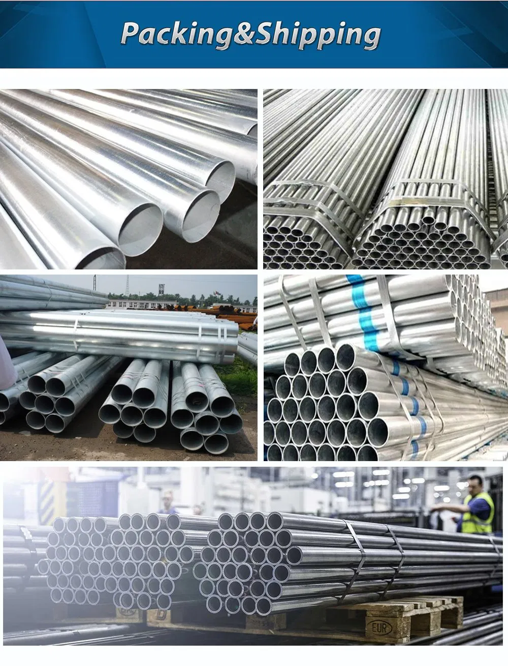 Building Material Q195 Q235 Sch10 Welded Factory Supply Best Galvanized Steel Pipe Price