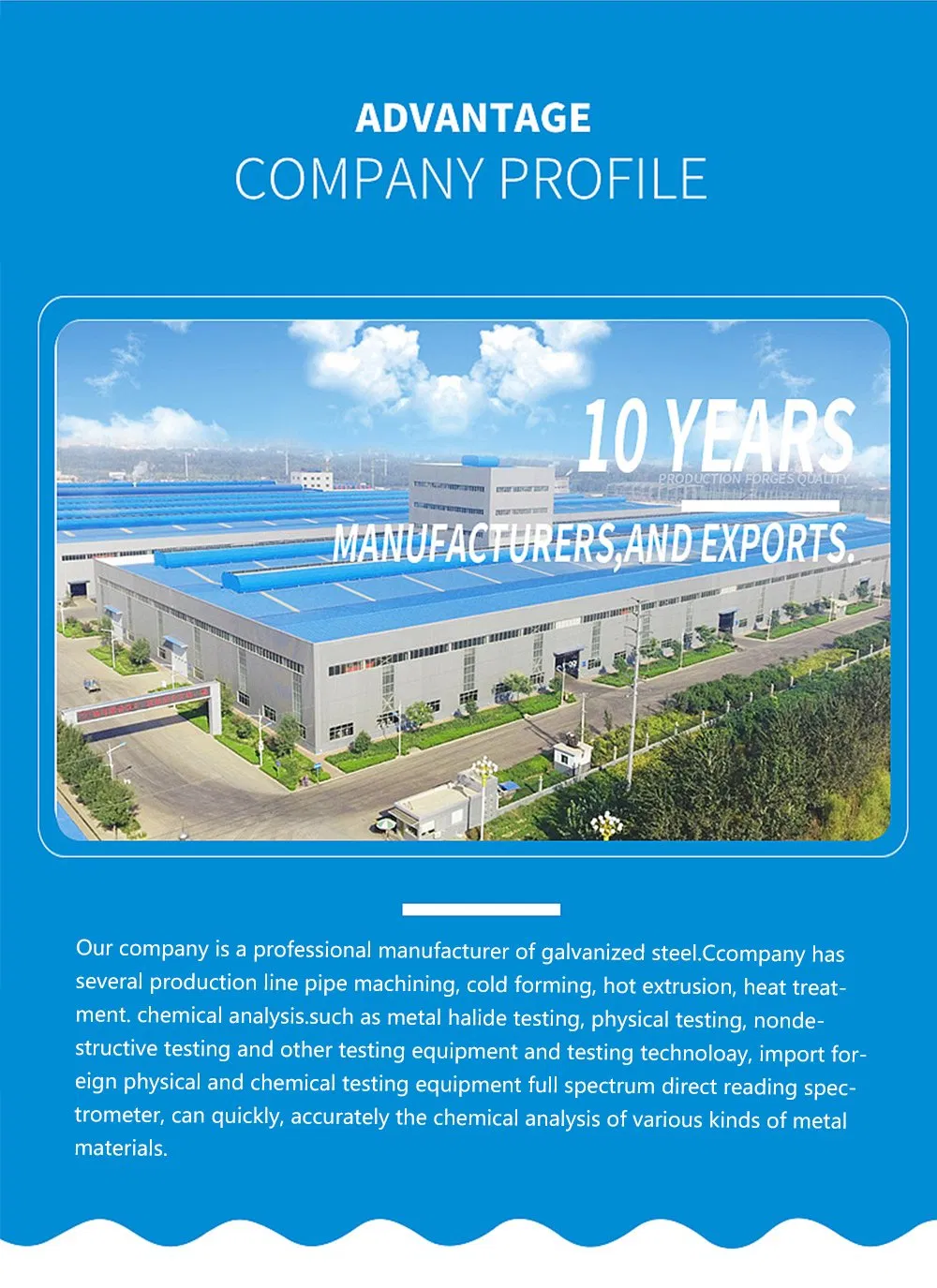 Building Material Q195 Q235 Sch10 Welded Factory Supply Best Galvanized Steel Pipe Price