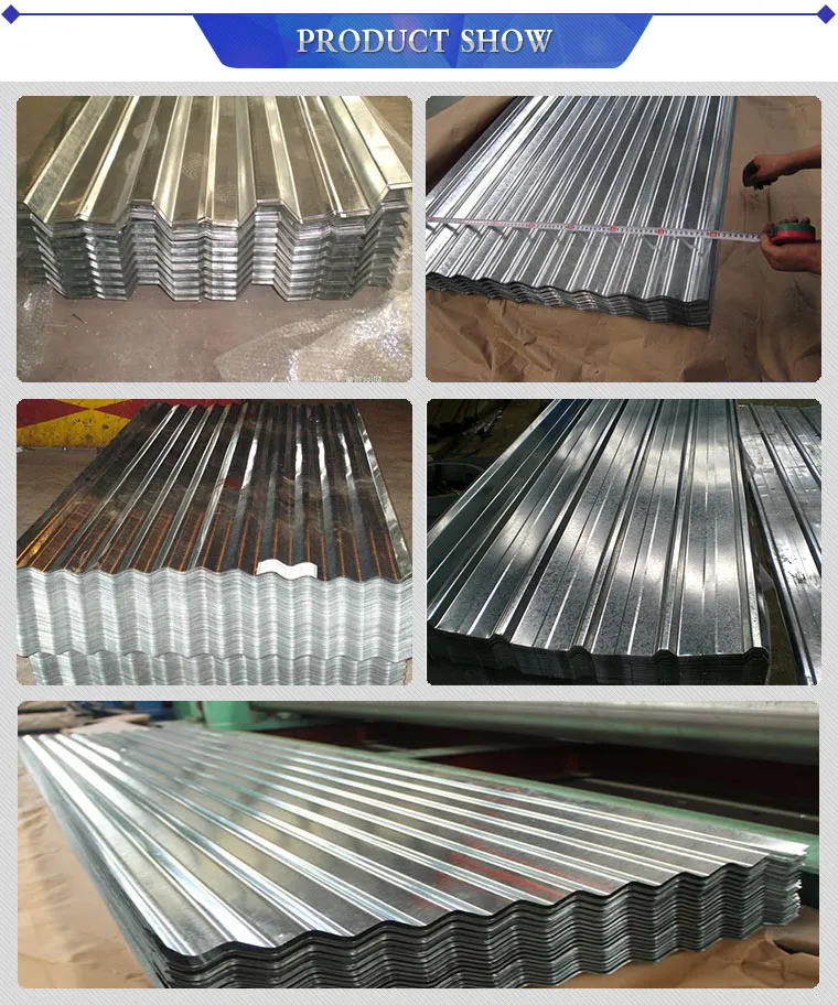 Bwg 32 Bwg 34 Bwg 35 0.18mm Thickness Corrugated Metal Roofing 14 Gauge Galvanized Steel Sheet in Djibouti