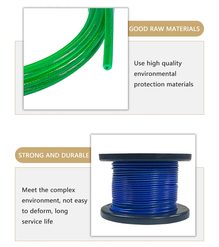 Chinese Manufacturer Stainless Steel Wire Cable PVC Coated Steel Rope