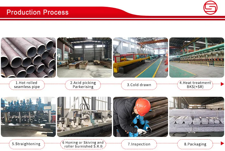 En10305 E255 E235 E355 42CrMo4 Hydraulic Honed Tube for Garbage Truck