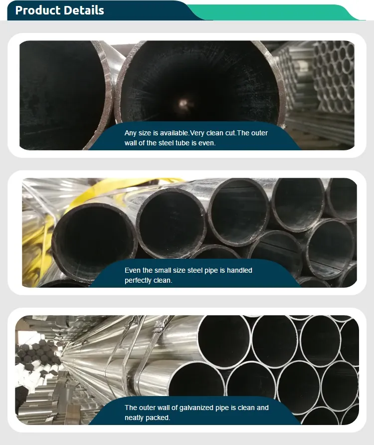 En39 48.3*3.75*6000mm Scaffolding Gi Pipe Galvanized Hollow Section Made in Tianjin China