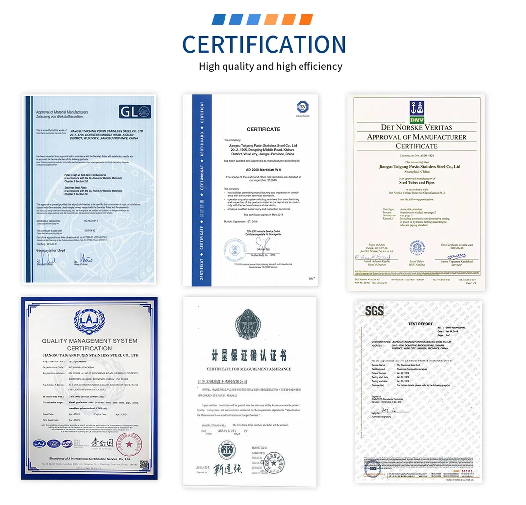 High Pressure 316L 317L 321 Schedule Stainless Steel Pipe Schedule