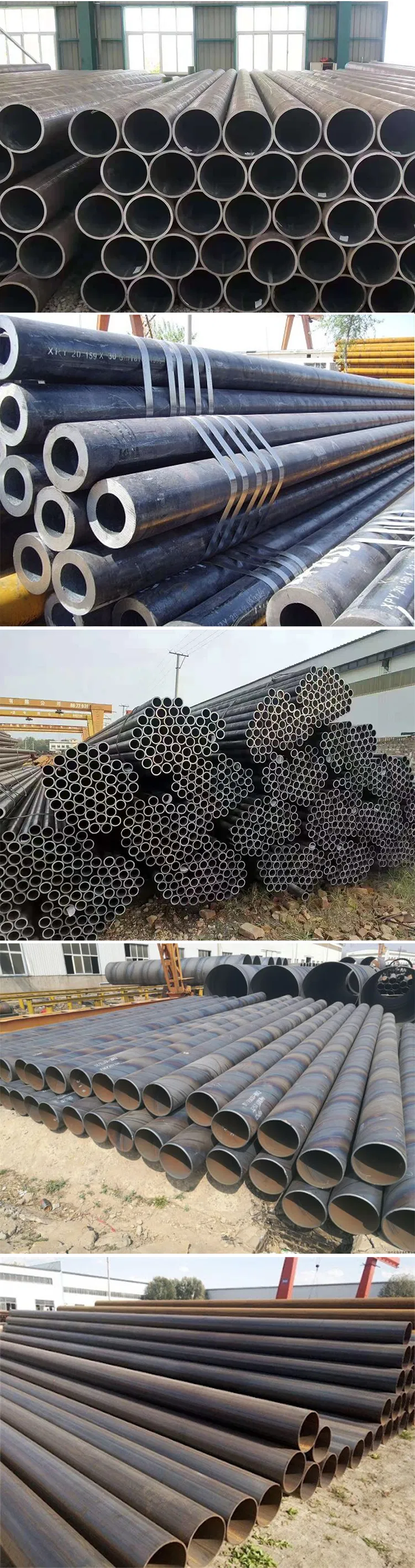 Liange St37 St42 St37-2 St35 Hot Rolled Alloy Carbon Round Steel Pipe Tube in Different Sizes