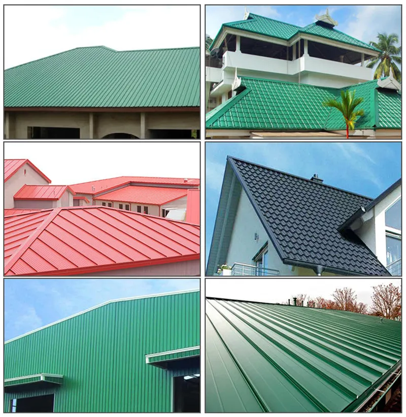 PPGI Color Coated Prepainted Steel Metal Roof Sheet Price Building Material 20 Gauge Bwg34 Gi Galvanized Corrugated Sheet Roofing Sheet