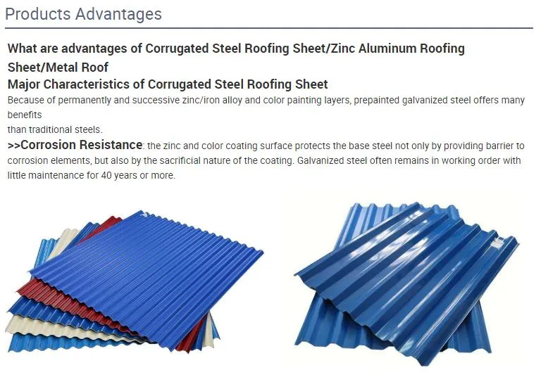 Prepainted Aluzinc Steel Coil Roof Sheet Used Corrugated Metal Roofing