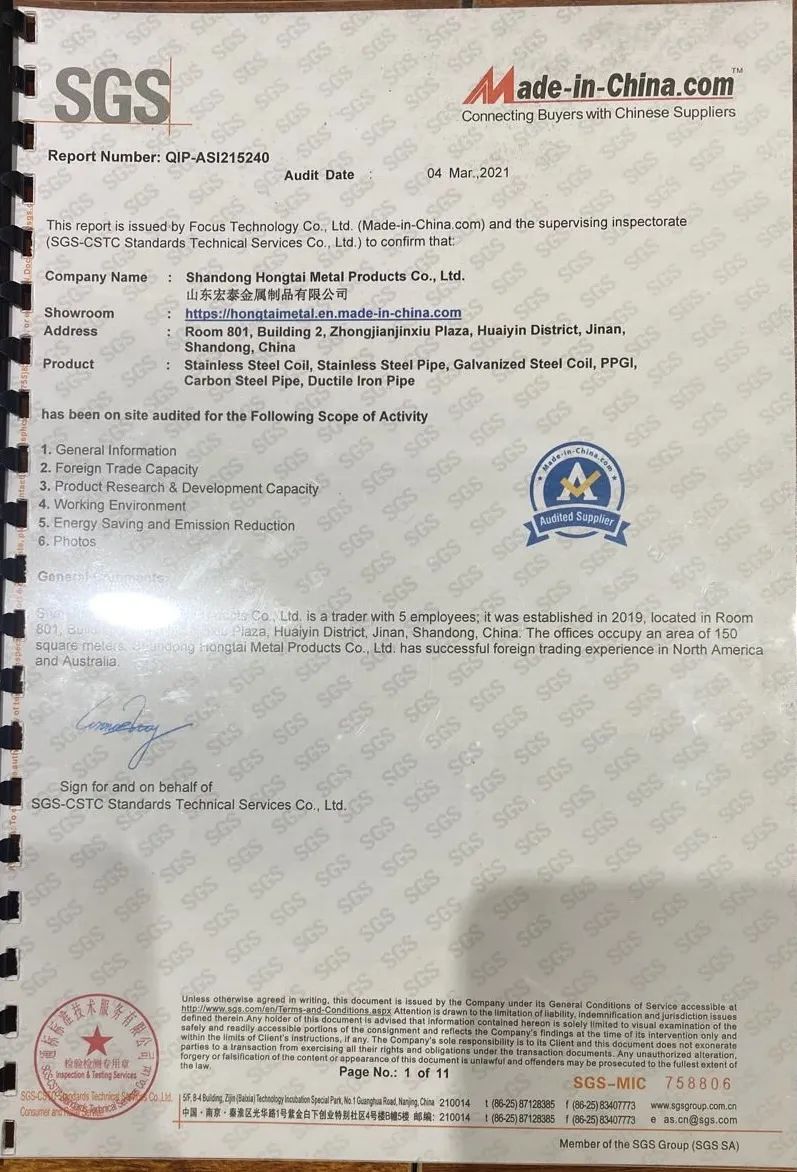 Socket Spigot Ductile Iron Pipes K9 for Drinking Water