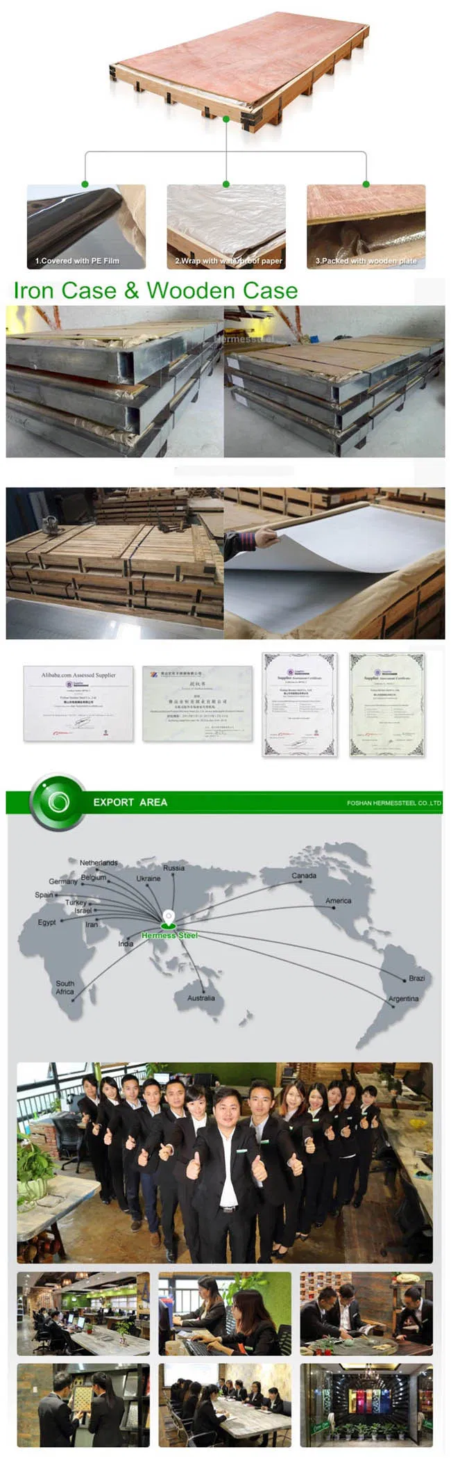 SUS 304 PVD Coating Stainless Steel Sheet for Metal Work Construction Project