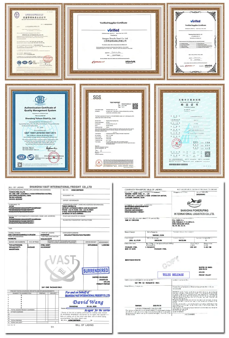 SUS434 Stainless Steel Pipe for Grade 201 301 401